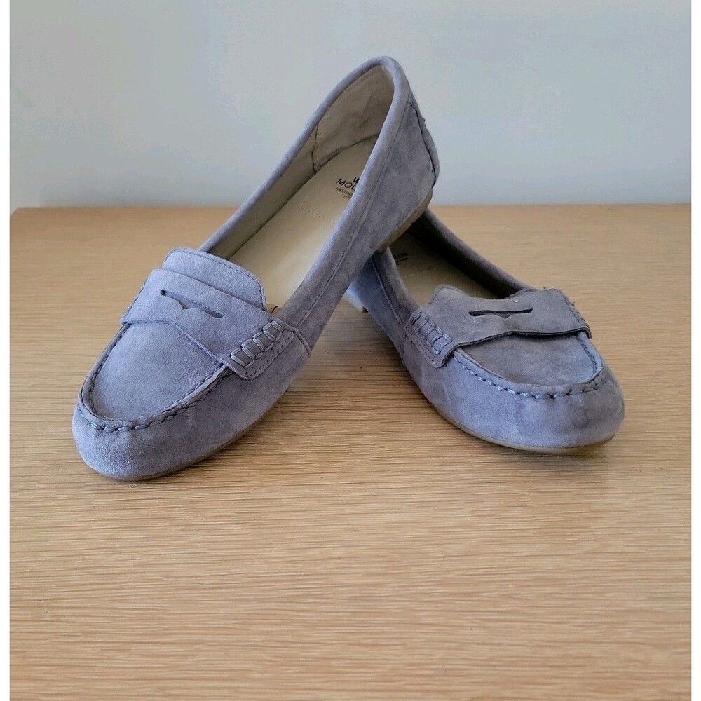 White Mountain Shoes ‘MARKOS’ Wom moc Loafers Sz 8.5 Blue suede 8.5 (8)